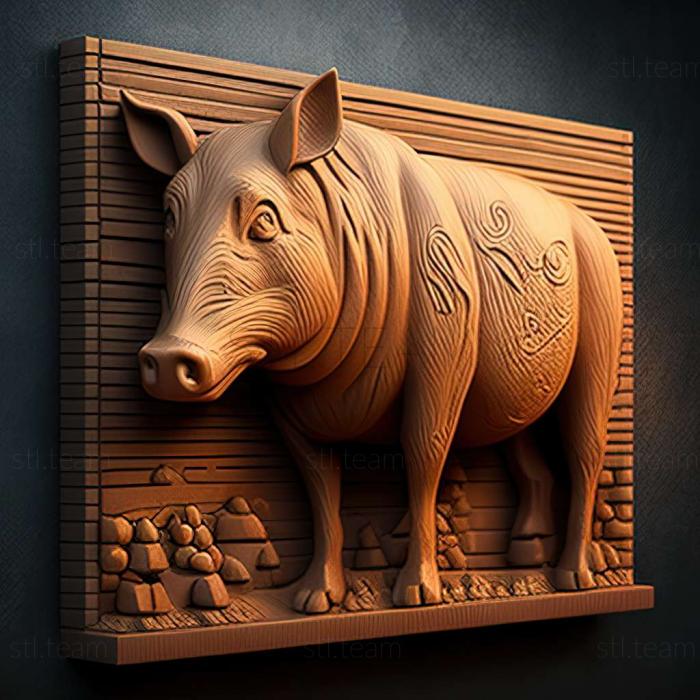 3D model Pigasus politics famous animal (STL)